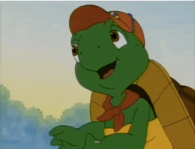Gif of the Animated turtle, Franklin