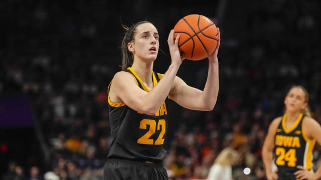 Iowa’s Caitlin Clark was left shaken up after being knocked down by a fan following the Hawkeyes’ overtime defeat to Ohio State.