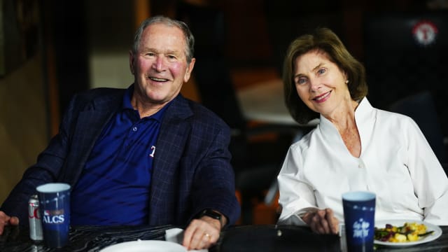 George W. Bush and former U.S. first lady Laura Bush