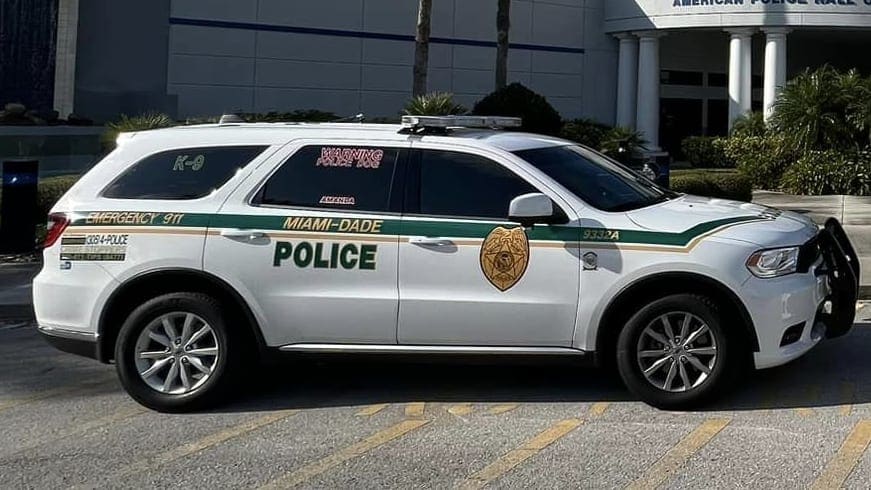 A Miami-Dade police car.