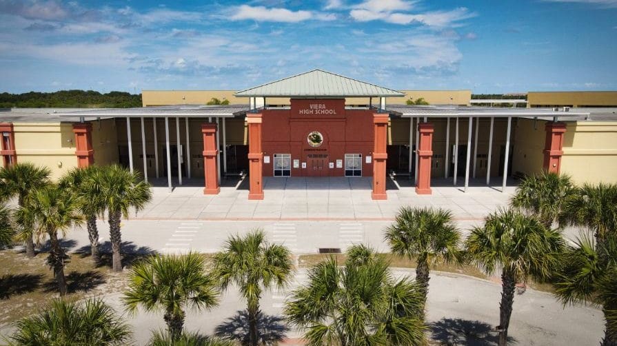 A picture of Viera High School, one of the schools included in the Brevard County in Florida that recently banned furry attire in its new dress code.
