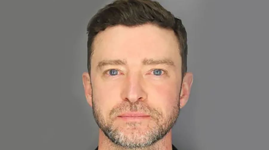 Justin Timberlake is seen in a booking photo on June 18, 2024 in Sag Harbor, New York. 