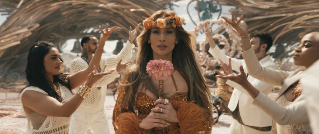 Jennifer Lopez walks down the aisle alone in a still from ‘This Is Me…Now’