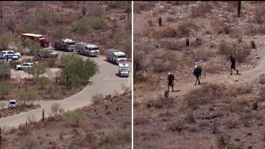 Scottsdale Fire Department emergency crews at Gateway Loop Trail