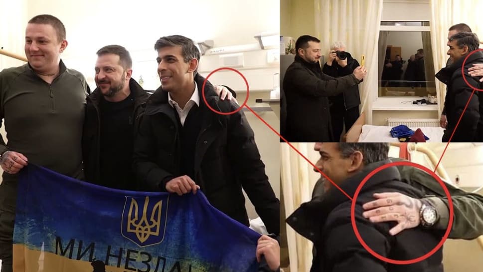 Russia's Foreign Ministry published photos it claims show the Ukrainian president has a "There is no God" tattoo. 