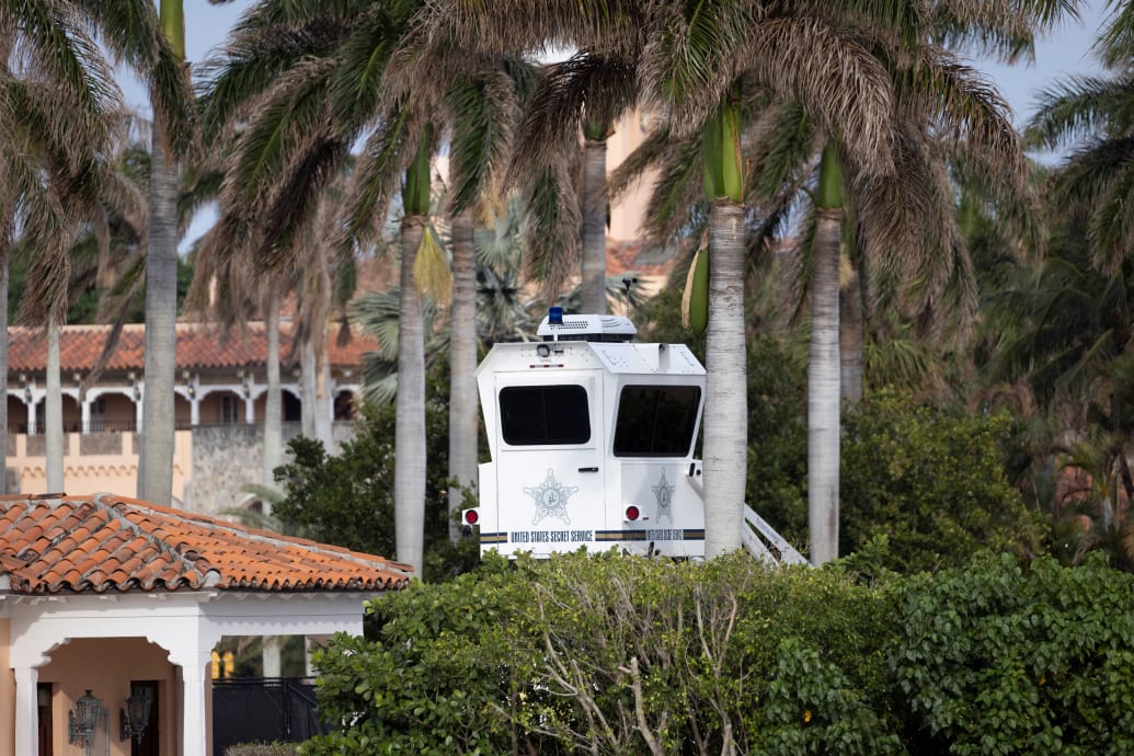 Security watchtower next to Mar-a-Lago