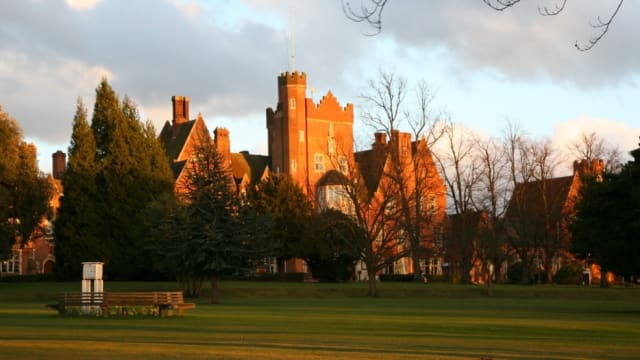 Epsom College’s main building and lawn.
