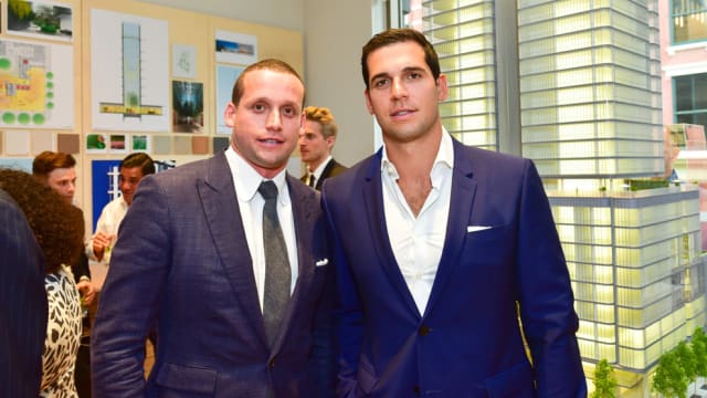Tal Alexander and Oren Alexander attend 565 Broome Sales Gallery launch event.