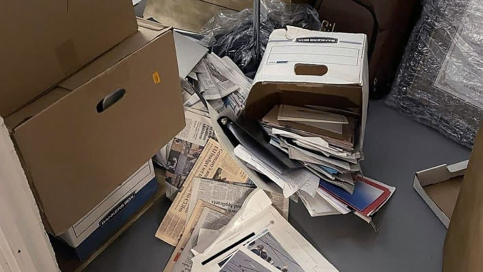 Picture of sensitive documents stored at Mar-a-Lago that Walt Nauta took and texted to another Trump employee.