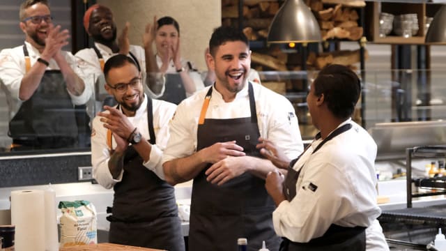 Photo still of Daniel Jacobs, Charly Pierre, Danny Garcia, Kaleena Bliss, and Manuel Barella Lopez in Top Chef