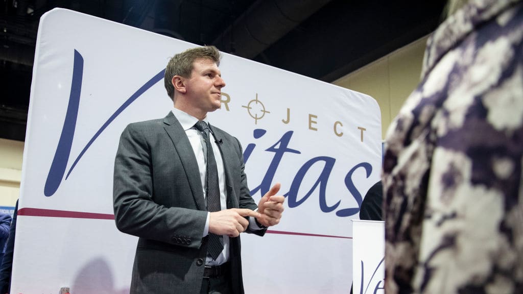 Founder and ex-leader of Project Veritas, James O’Keefe, speaks at CPAC.