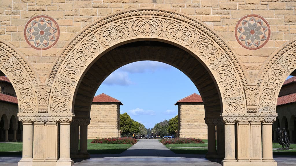 A view of the Stanford University Main Quad in Stanford, California, on Nov. 7, 2023. 