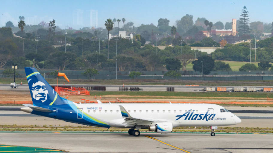 Alaska Airlines in Los Angeles International Airport.