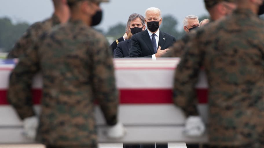 Joe Biden was left speechless when he was told about an article coming out that quoted the families of fallen U.S. soldiers making critical comments about him too frequently mentioning the death of his own son, Beau. 