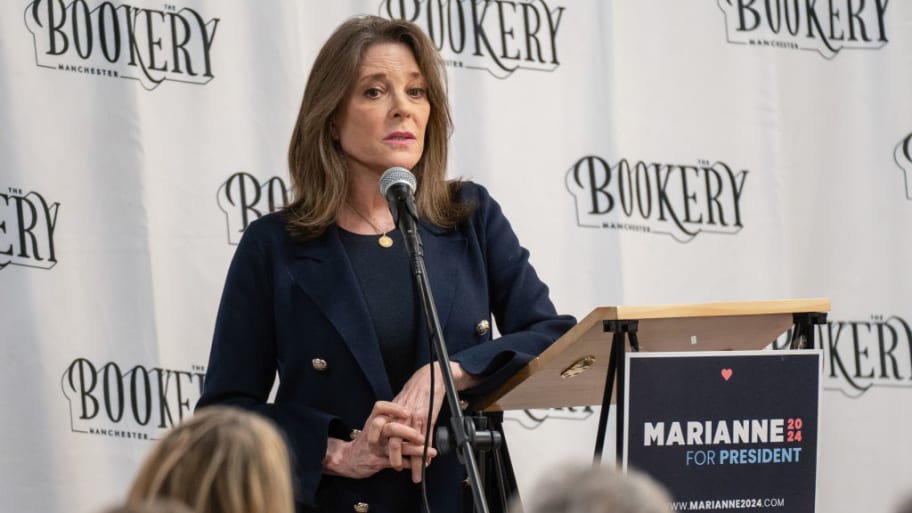 Democratic 2024 presidential candidate Marianne Williamson is rejecting claims she has an explosive temper.