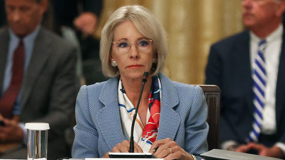 Then-Education Secretary Betsy DeVos