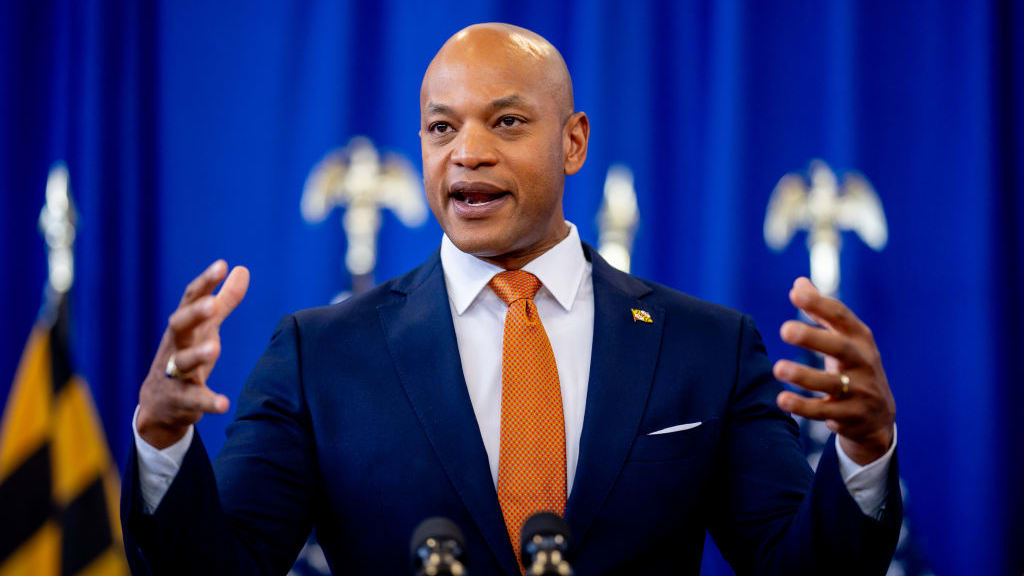 Governor Wes Moore speaks in Landover, Maryland on June 7, 2024