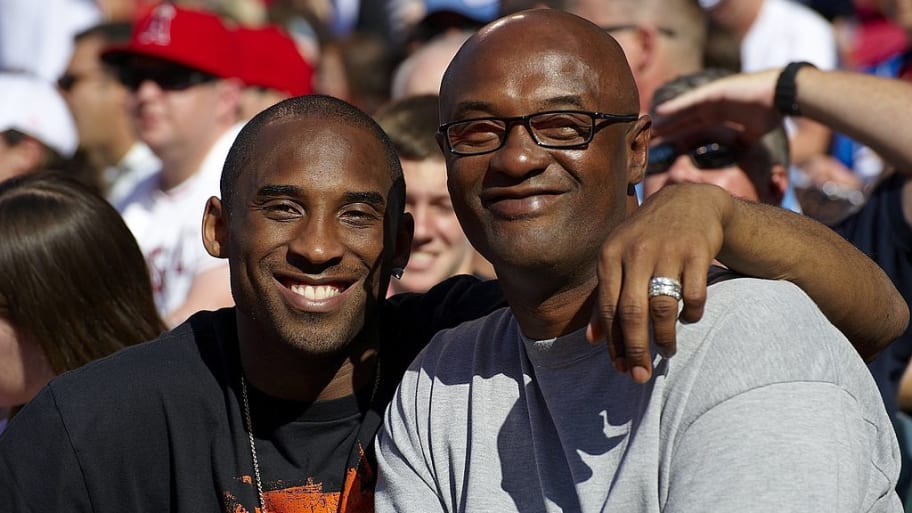 Los Angeles Lakers star Kobe Bryant with his father Joe Bryant.