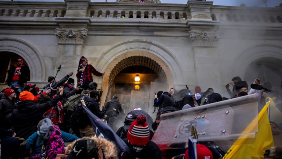 Trump supporters clash with police and security forces.