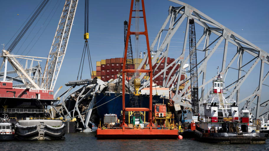 Francis Scott Key Bridge wreckage