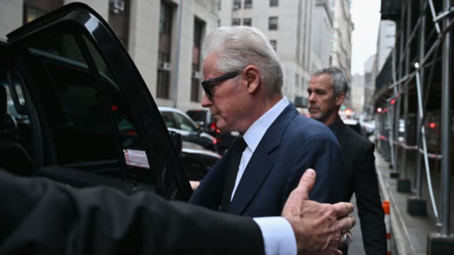 Don Henley gets into a car in New York City after leaving court.