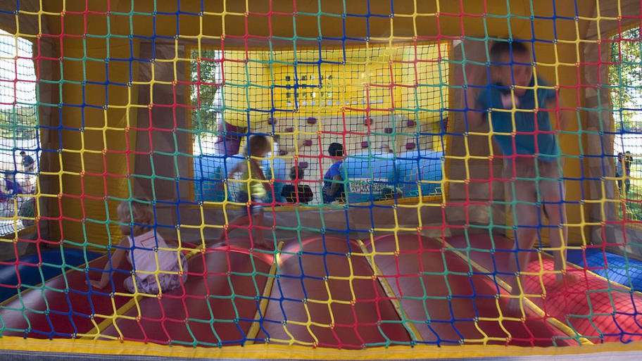 A bouncy house