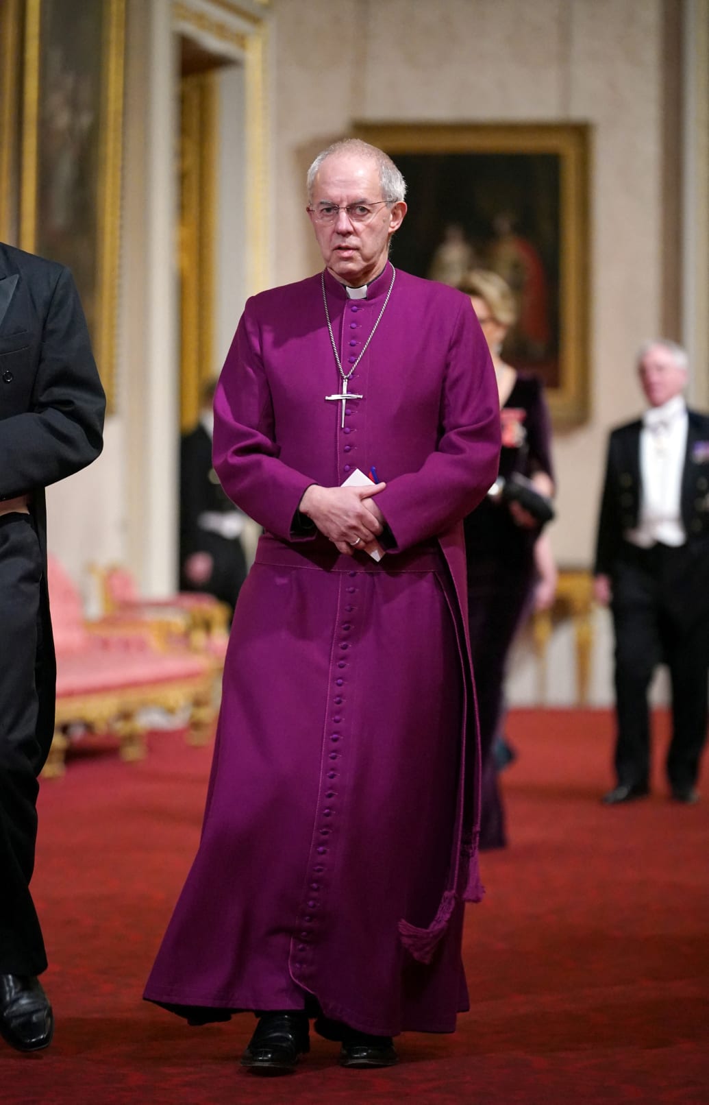 The Archbishop of Canterbury, the Most Reverend Justin Welby, attends the State Banquet during the South Korean President state visit, at Buckingham Palace in London, Britain November 21, 2023.
