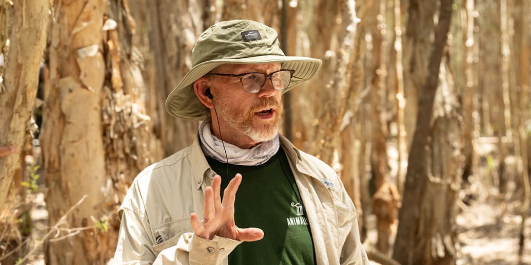 A photo of Ron Howard on the set of Eden