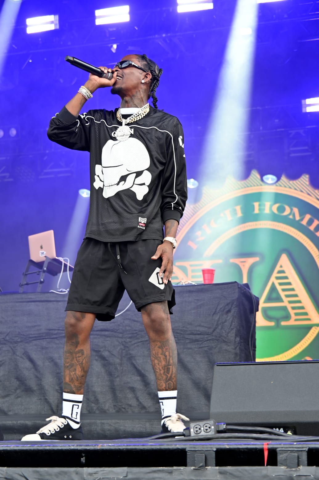 Rich Homie Quan performs at the inaugural 2024 Gazebo Festival at Waterfront Park on May 25, 2024 in Louisville, Kentucky.