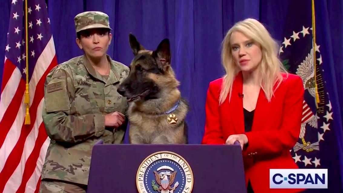 SNL’s Kellyanne Conway and the Baghdadi Raid’s Hero Dog Mock Trump