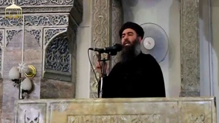 Still image taken from video of a man purported to be the reclusive ISIS leader.