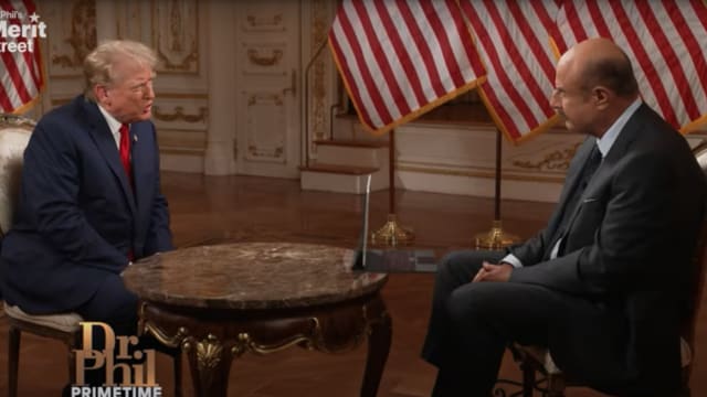 Dr. Phil interviews former President Donald Trump.