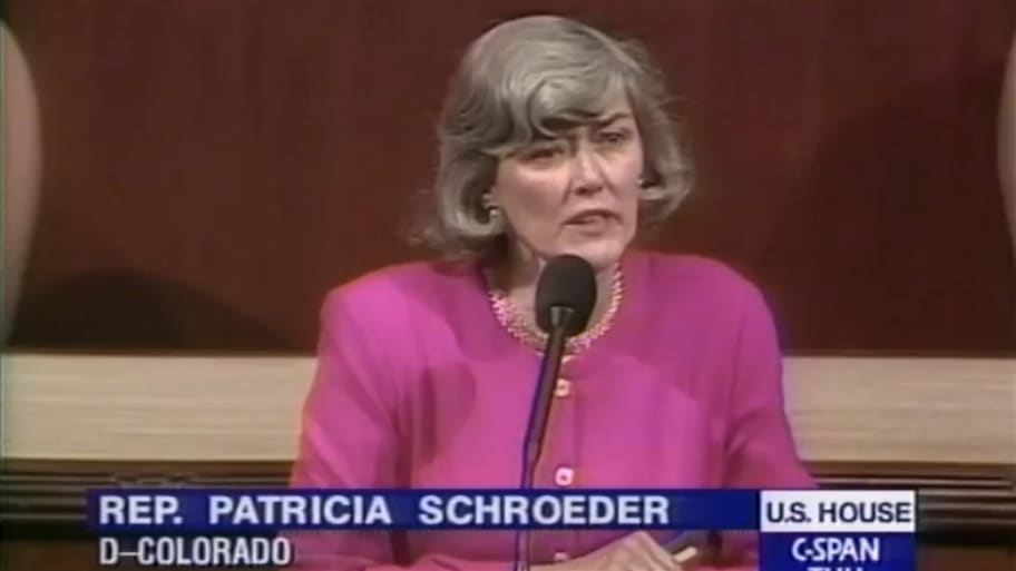 Former Rep. Pat Schroeder.