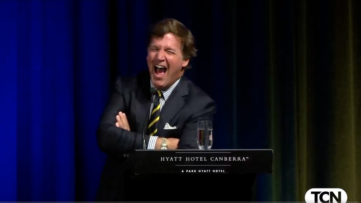 Tucker Carlson mocks Australian journalist who asks if he's ashamed of being a useful idiot for Putin