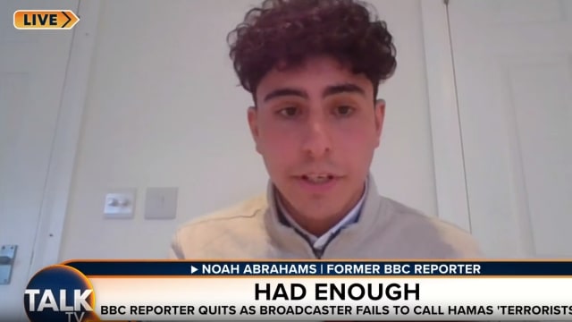 Former BBC reporter Noah Abrahams discusses his recent resignation on TalkTV.