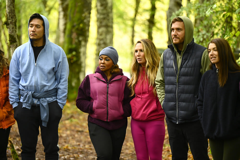 Photo still of Kevin Kreider, Phaedra Parks, Kate Chastain, Peter Weber, and Parvati Shallow in 'The Traitors'