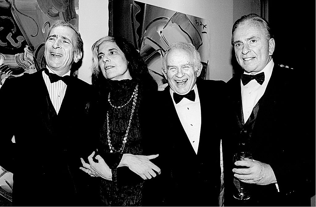 Gay Talese, Susan Sontag, Norman Mailer and Gore Vidal at Peter Max after a performance of “Don Juan in Hell.”