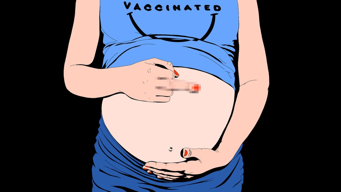 A Pregnant Womans Fuck You to the Trumpists Extending the Pandemic pic