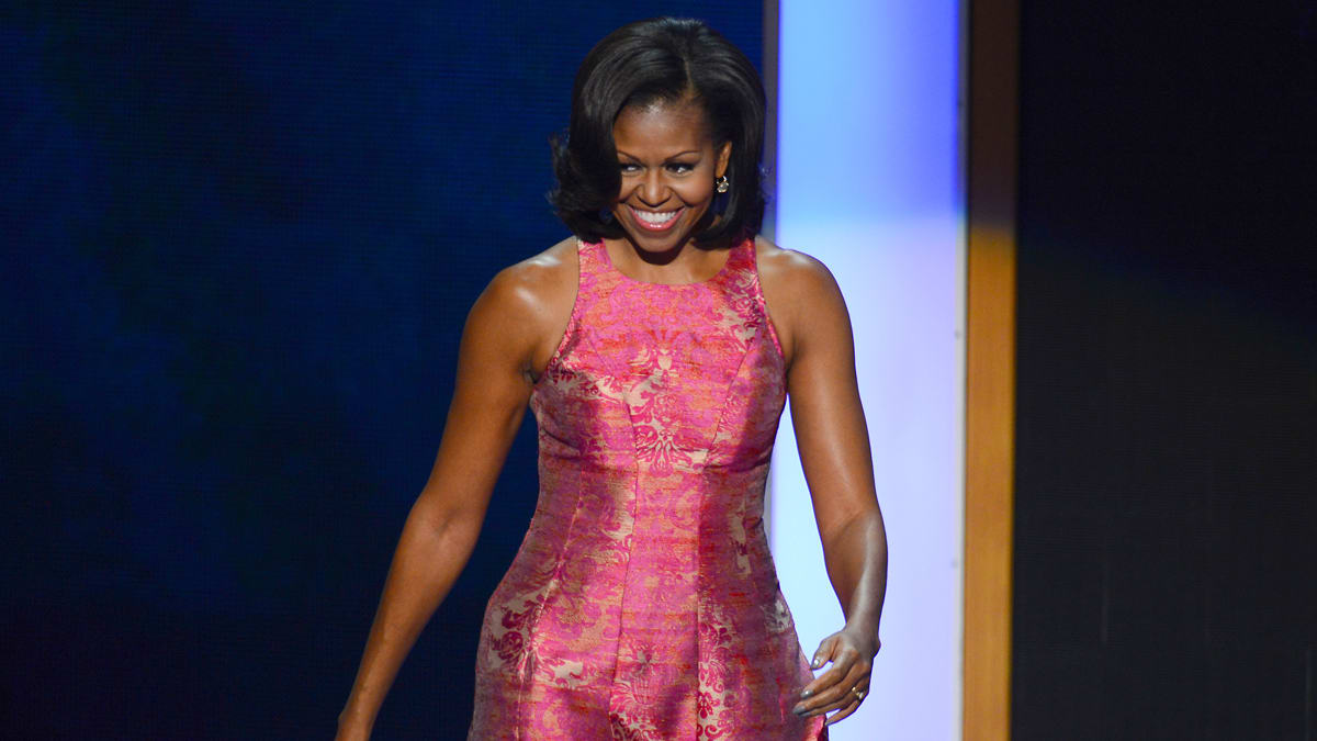 Michelle Obama at DNC: Tracy Reese Dress with J. Crew Heels (PHOTOS)