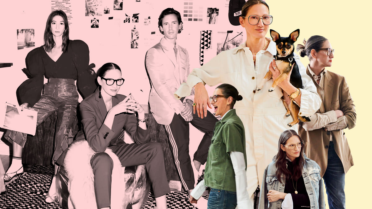 A composite of Jenna Lyons from different scenes from her show Stylish