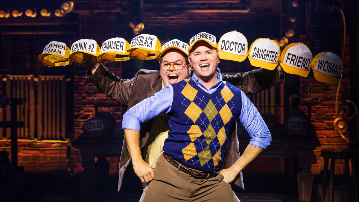 Josh Gad and Andrew Rannells in "Gutenberg! The Musical!"
