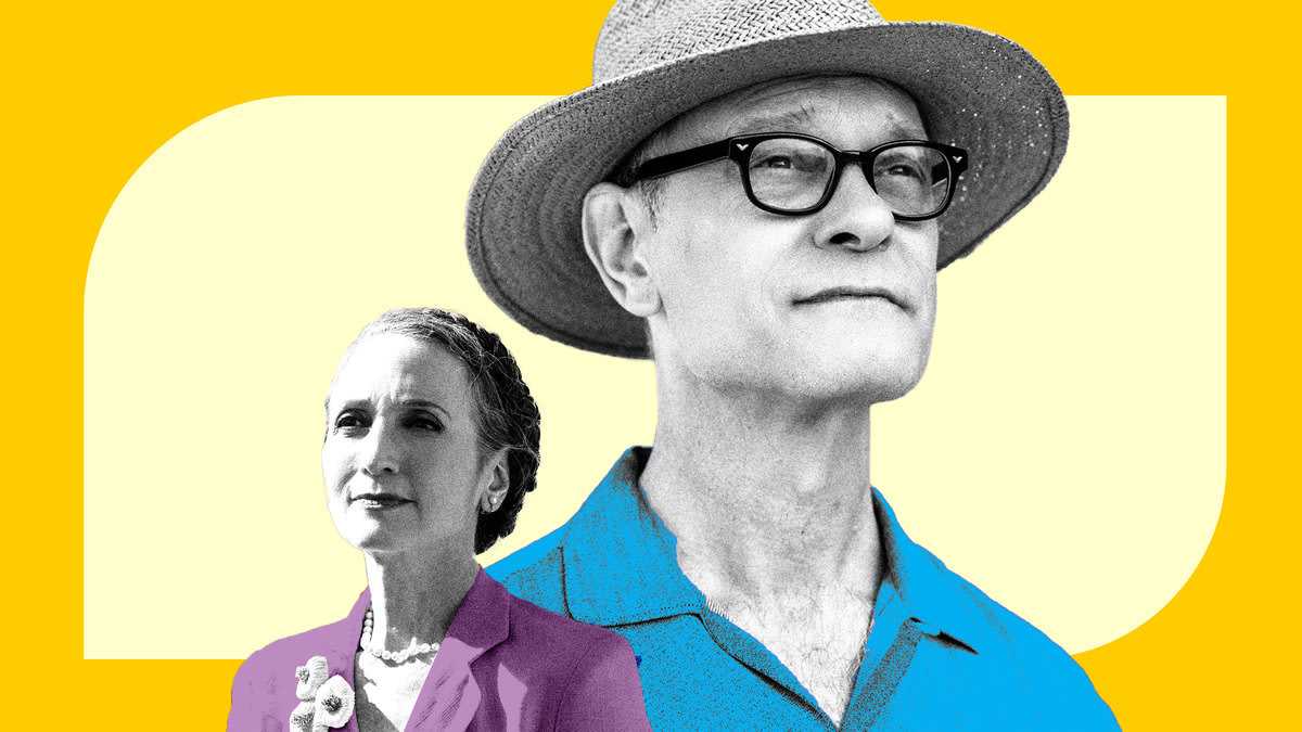 Photo illustration including David Hyde Pierce and Bebe Neuwirth from 'Julia'