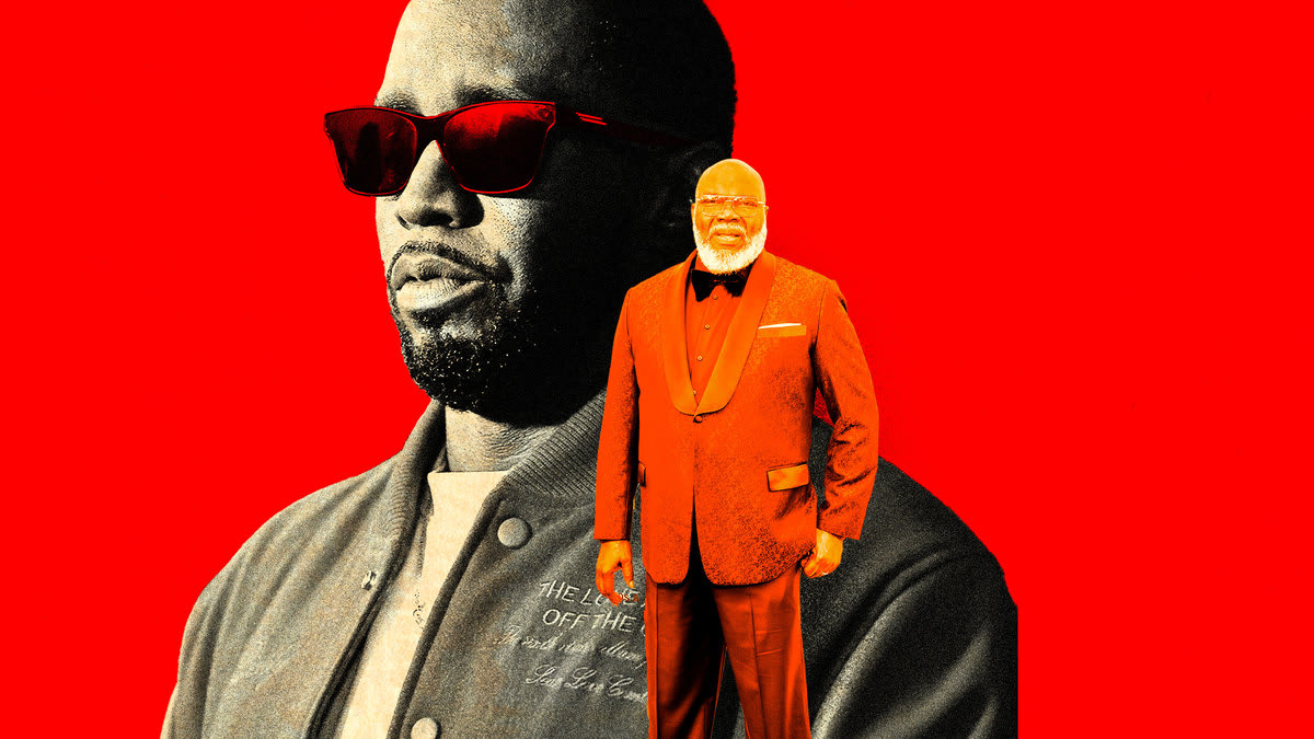 A photo illustration of Sean “Diddy” Combs and T.D. Jakes