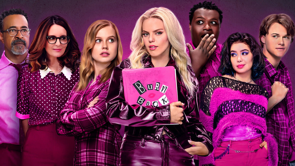 A photo including the key art for Mean Girls from Paramount Pictures