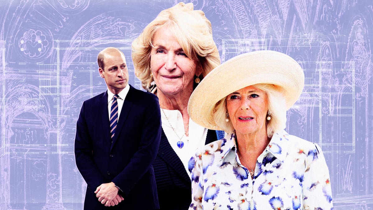 Prince William, Queen Camilla, and Annabel Elliot