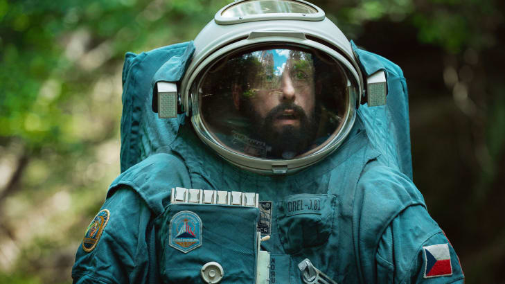 A photo including Adam Sandler as Jakub in the film Spaceman on Netflix