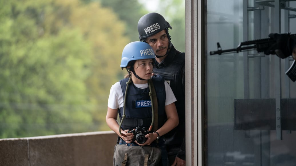 Cailee Spaeny and Wagner Moura in a still from ‘Civil War'