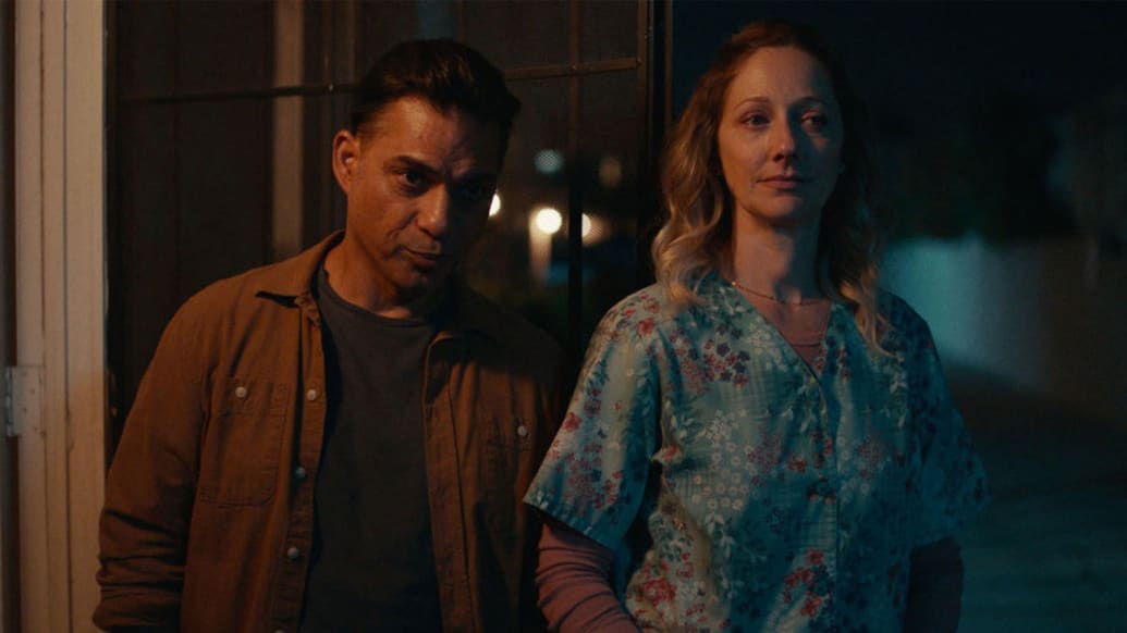 A still of Judy Greer and Payman Maadi in ‘Aporia’