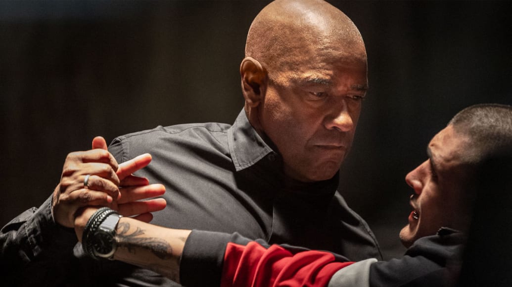 A photo including Denzel Washington stars as Robert McCall in the Columbia Pictures film The Equalizer 3