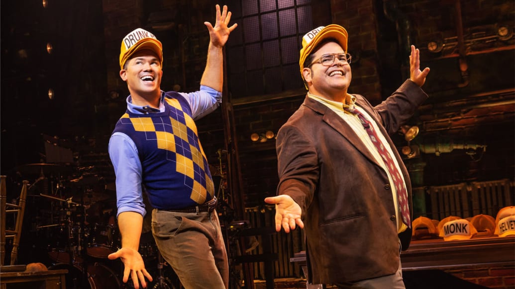 Andrew Rannells and Josh Gad in "Gutenberg! The Musical!"